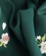 卒業式袴単品レンタル[刺繍]濃い緑色に桜刺繍[身長158-162cm]No.153